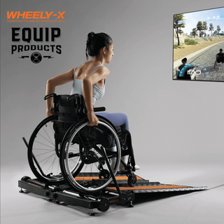 Lady in Wheelchair on a Wheely-X Looking at Monitor