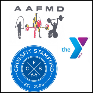 The Adaptive Athletic Association of Maryland, CrossFit Stamford, and the YMCA Logo