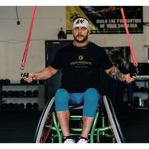 Multi Ropes in use by Jed Snelson who is the fittest seated athlete in the world.