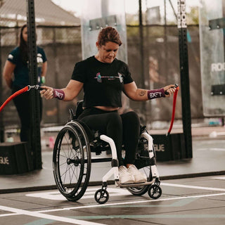 Female in wheelchair using Red Multi Ropes