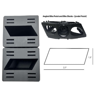 Angled Bike Blocks with pedal and dimensions