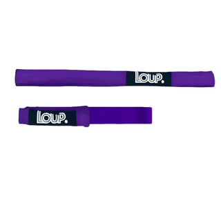 Purple LouP Straps on a white background