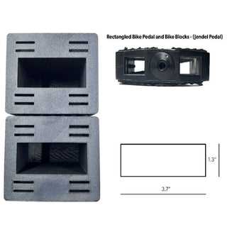 Rectangle Bike Block Picture with pedal and dimensions