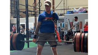 Logan Aldridge using the Aldridge Arm Lifting Harness.