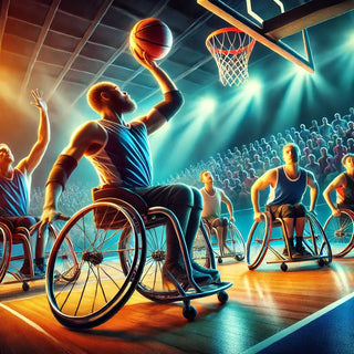 Wheelchair Basketball Image Under the Lights