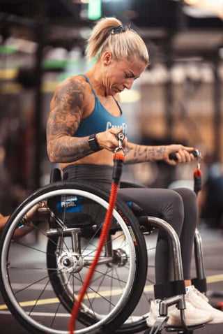 Seated athlete using Equip Multi Ropes 