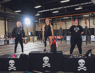 WheelWOD Games Podiums Winners on the Equip Products Coffin