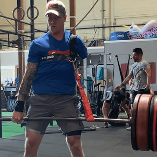 Logan Aldridge using the Aldridge Arm Lifting Harness.