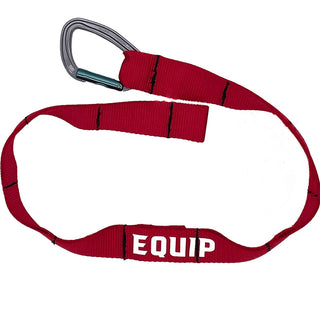 Red Daisy Chain Strap With One Carabiner on a white background
