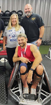 Chuck Melton Paralympic Rugby Medal Winner with Mark and Dana of Equip Products