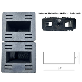 Rectangle Bike Block Picture with pedal and dimensions