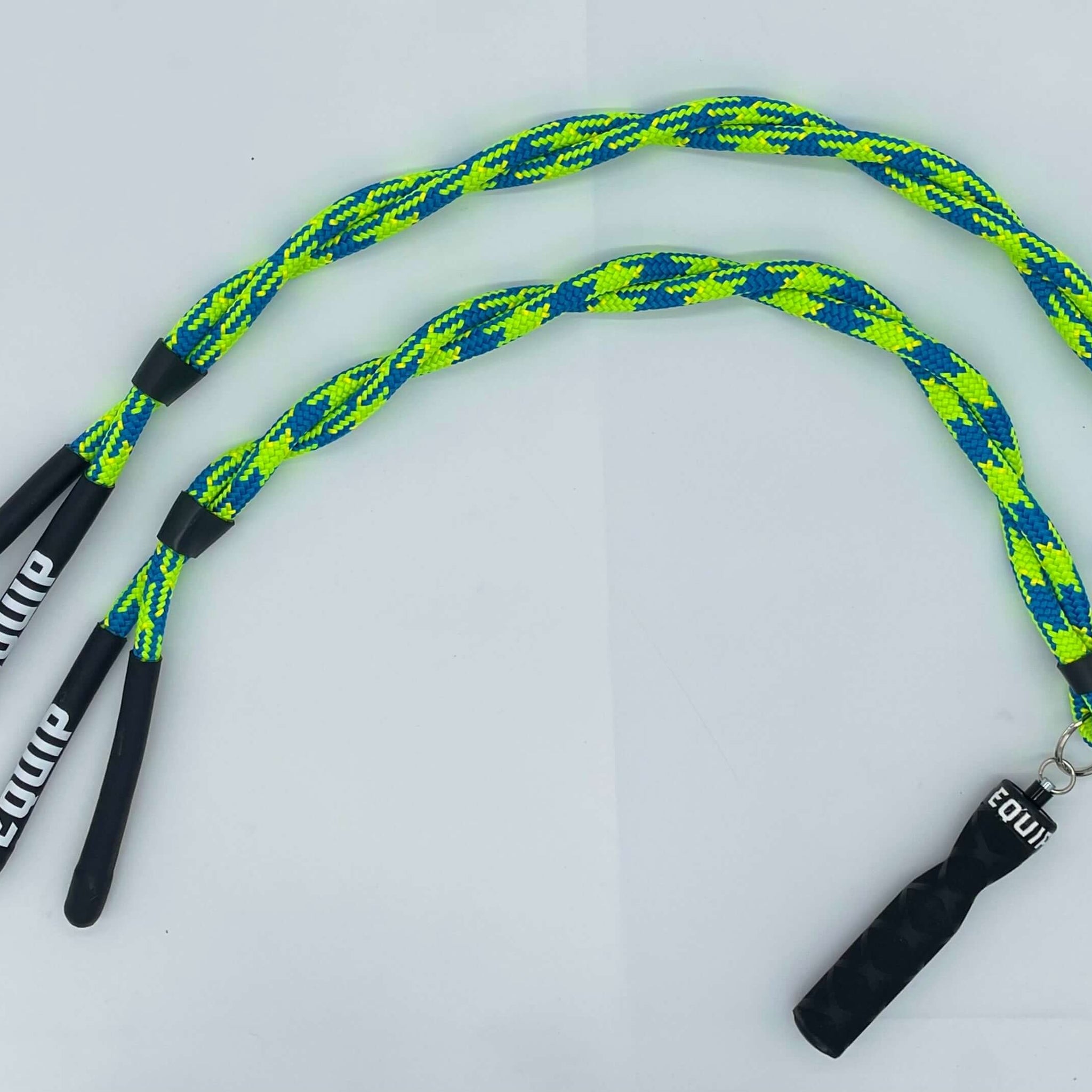 Green & Blue Twisted Multi Ropes™ (Jump Rope for Seated Athletes.)