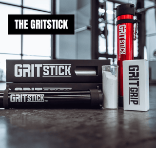GritStick™ Chalk System Black Tube On A Gym Floor Stylized Photo