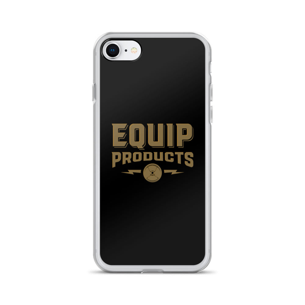 iPhone Case Black With Equip Logo In Brown On Back