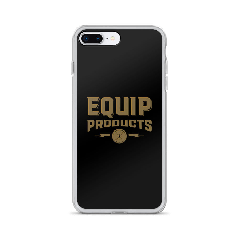 iPhone Case Black With Equip Logo In Brown On Back