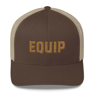 Equip Trucker Hat Brown with Brown Logo