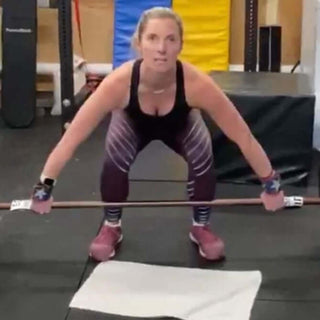 Kym Dekeyrel -  Visually Impaired Athlete using the Equip Barbell Markers for visually impaired athletes.